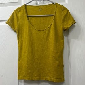 Jcrew 90’s cropped organic slub cotton scoop neck tshirt